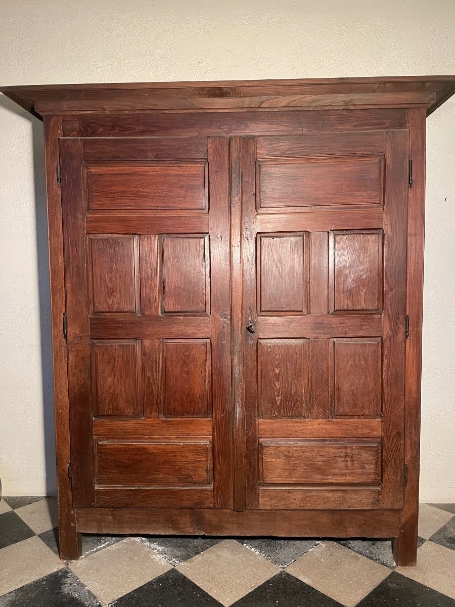 Wardrobe, Castle, Louis XIII, In Oak From The 17th Century 