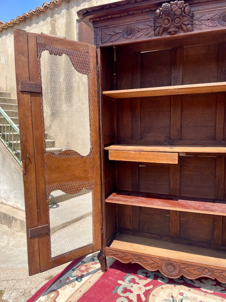 Bookcase,,, Louis XV Mesh Wedding Oak, 18th Century-photo-1