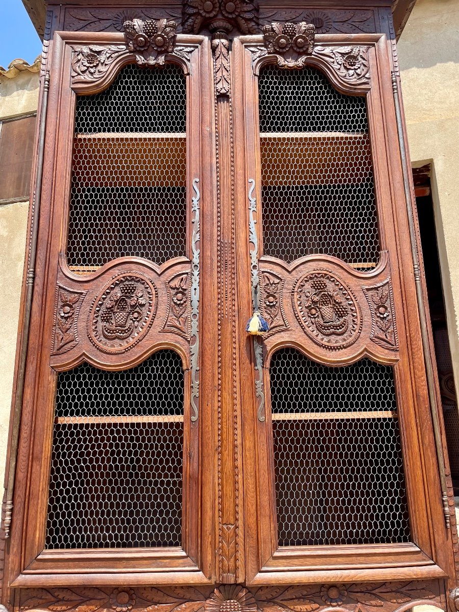 Bookcase,,, Louis XV Mesh Wedding Oak, 18th Century-photo-6