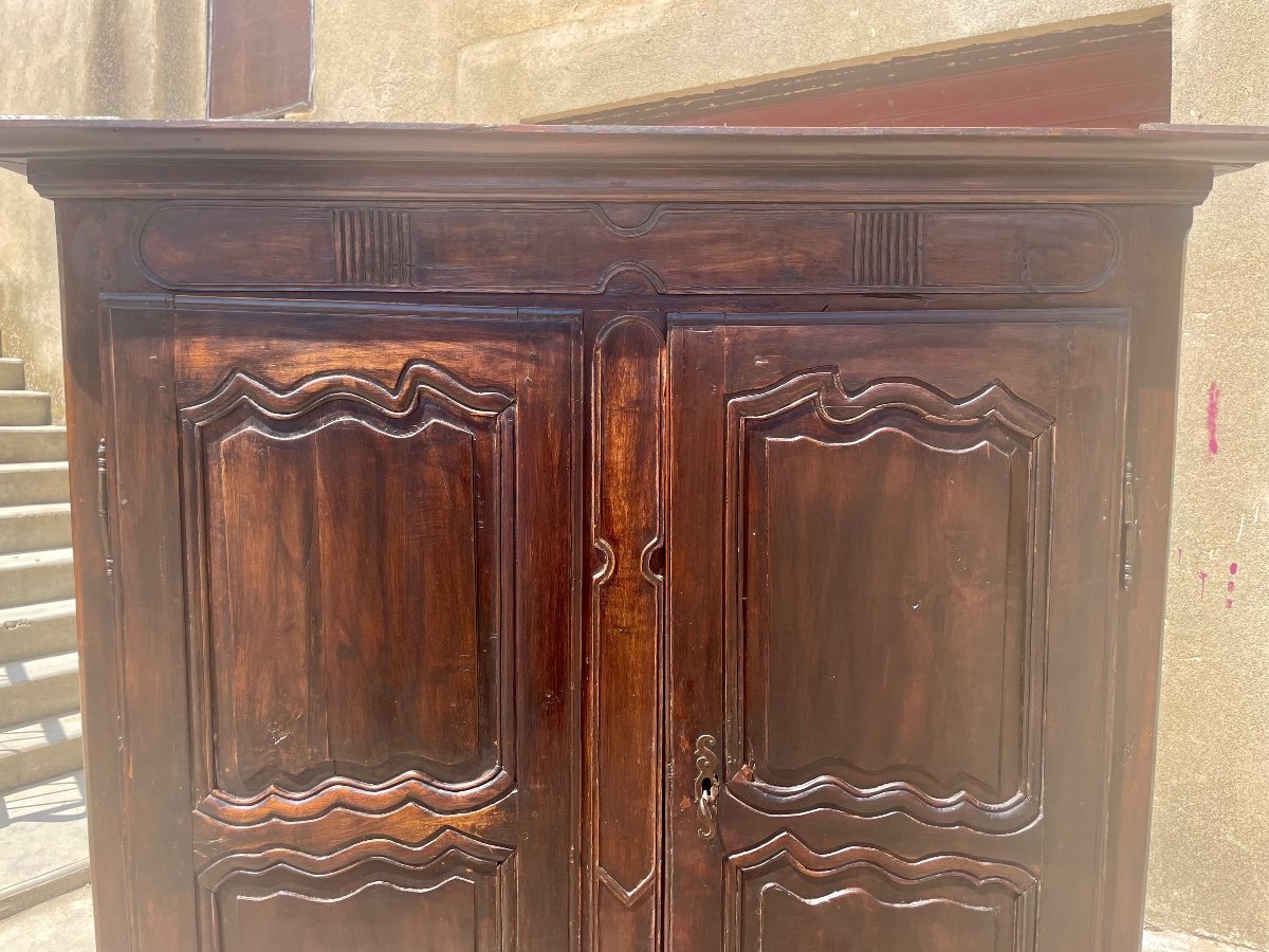 Small Louis XV Wardrobe In Walnut From The 18th Century -photo-4