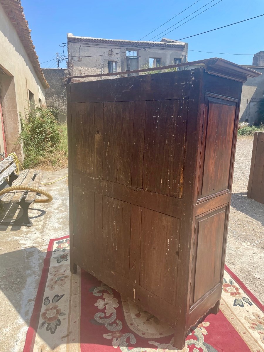 Small Louis XV Wardrobe In Walnut From The 18th Century -photo-7