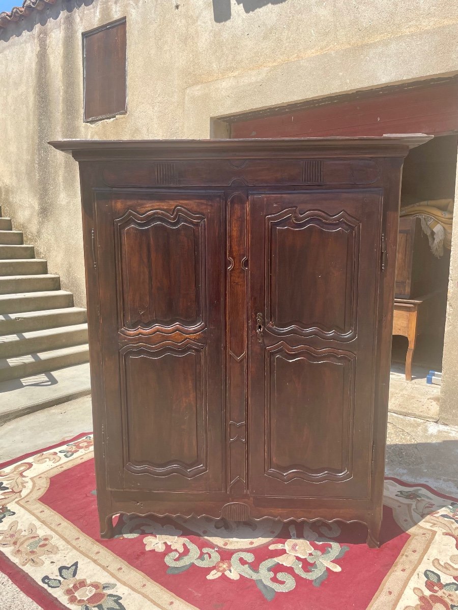 Small Louis XV Wardrobe In Walnut From The 18th Century 