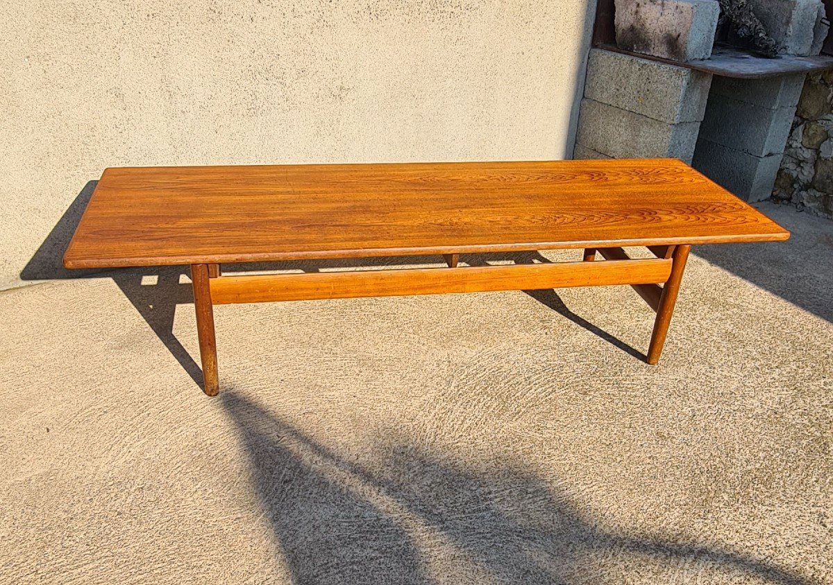 Scandinavian Design Coffee Table In Teak Year 50/60