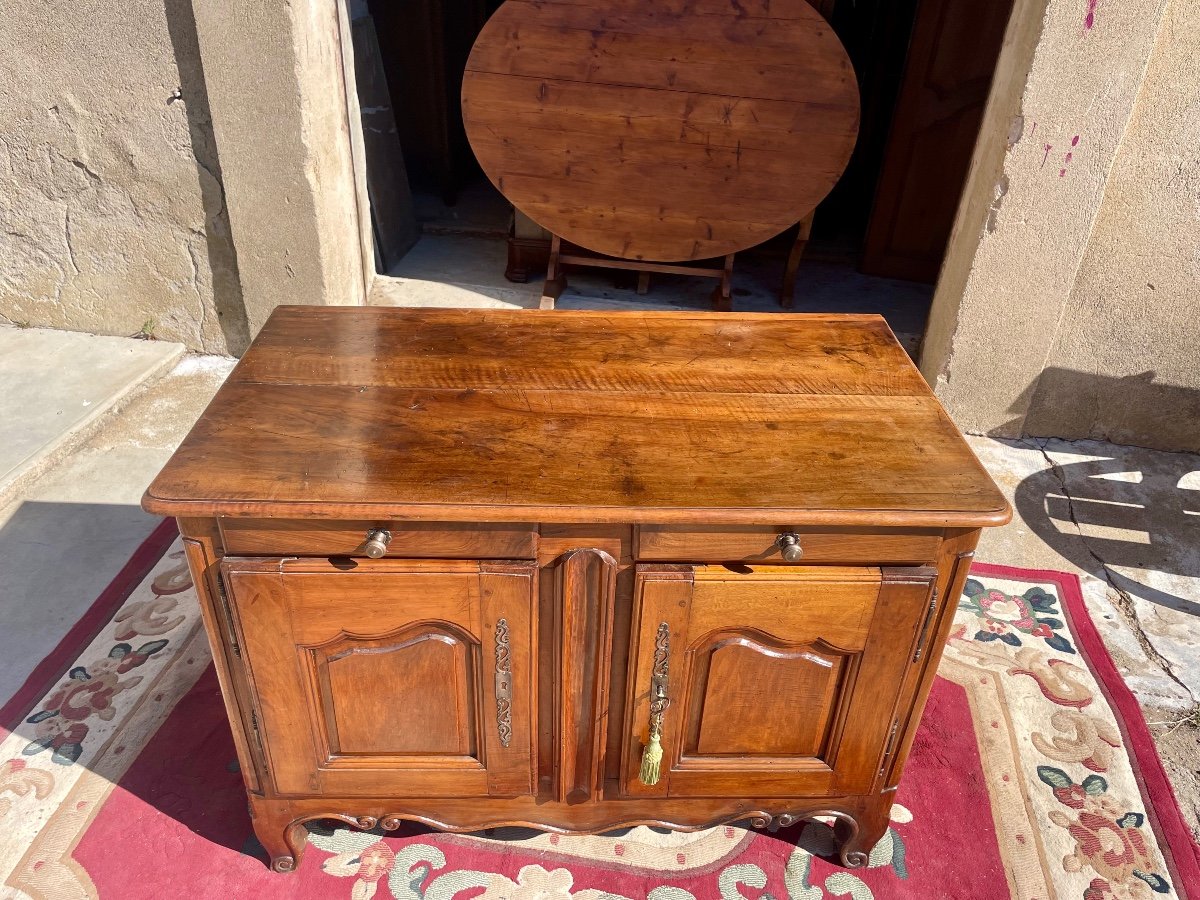 Louis XV Provencal Buffet, Two Doors In Walnut, 18th Century-photo-2