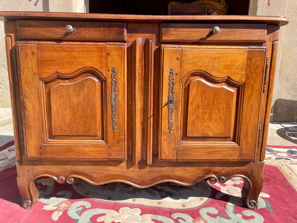 Louis XV Provencal Buffet, Two Doors In Walnut, 18th Century-photo-4