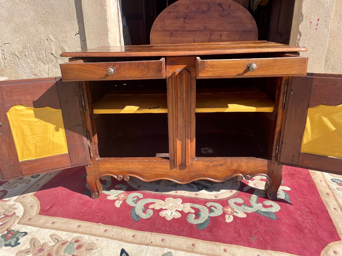 Louis XV Provencal Buffet, Two Doors In Walnut, 18th Century-photo-1