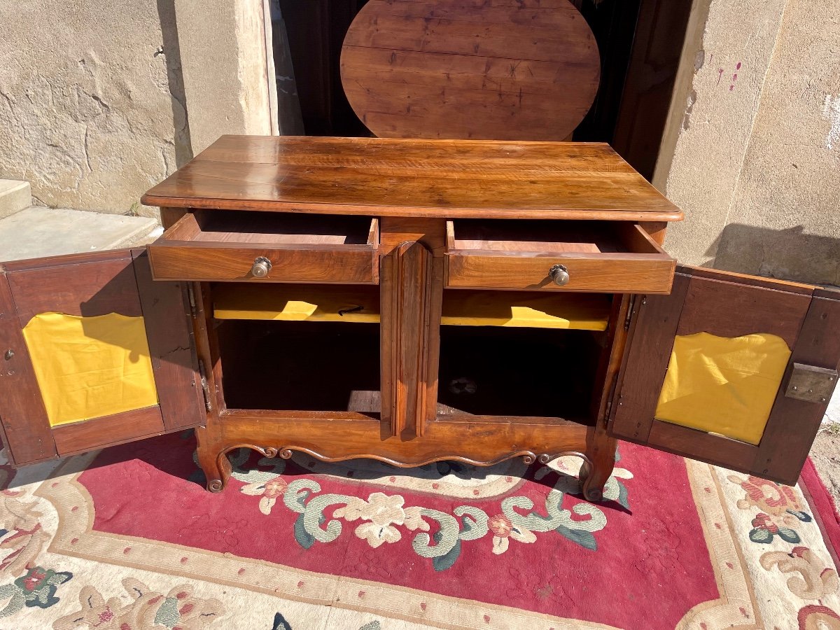 Louis XV Provencal Buffet, Two Doors In Walnut, 18th Century-photo-2