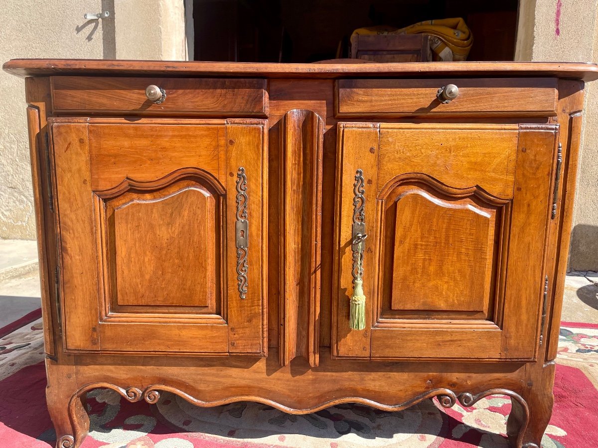 Louis XV Provencal Buffet, Two Doors In Walnut, 18th Century-photo-4