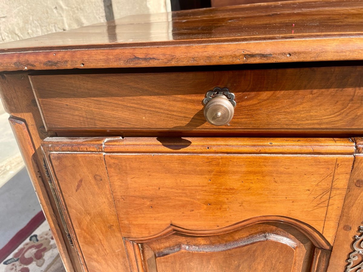 Louis XV Provencal Buffet, Two Doors In Walnut, 18th Century-photo-5