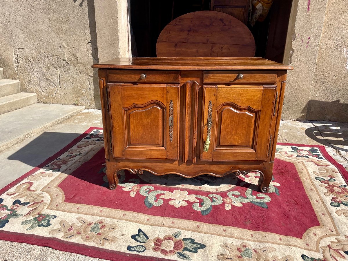 Louis XV Provencal Buffet, Two Doors In Walnut, 18th Century