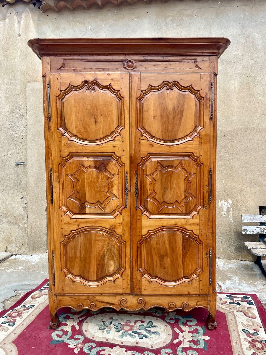 Armoire,,,,, Louis XIV, In Blond Walnut From The 18th Century 