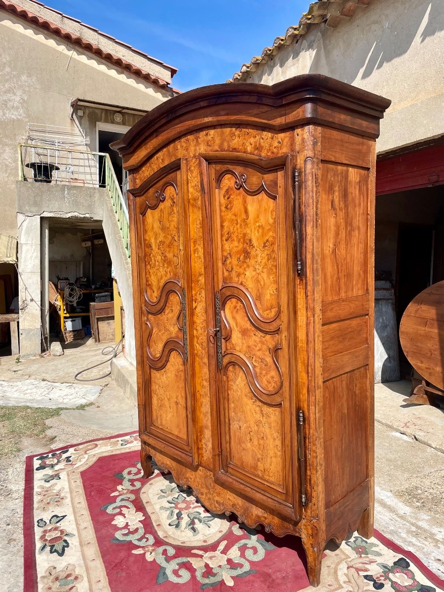 Armoire Bressane Louis XV En Noyer XVIIIem Siècle -photo-1