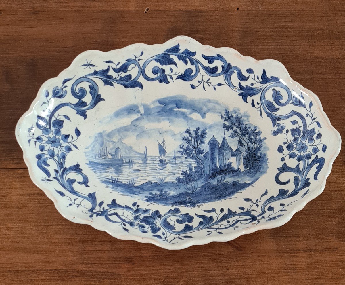 Ravier Ou Plat En Faience De Delft époque XVIIIé 