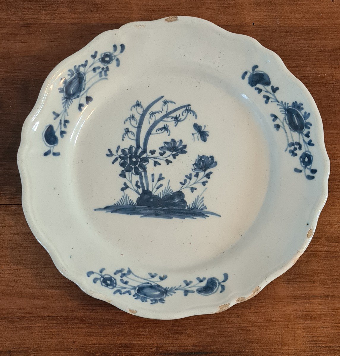 Delf Earthenware Plate With Chinese Decor, 18th Century