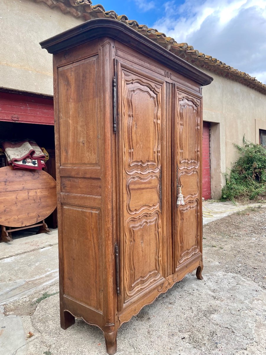 Armoire Régence Louis XIV En Chêne  d époque XVIIIem siècle.-photo-2