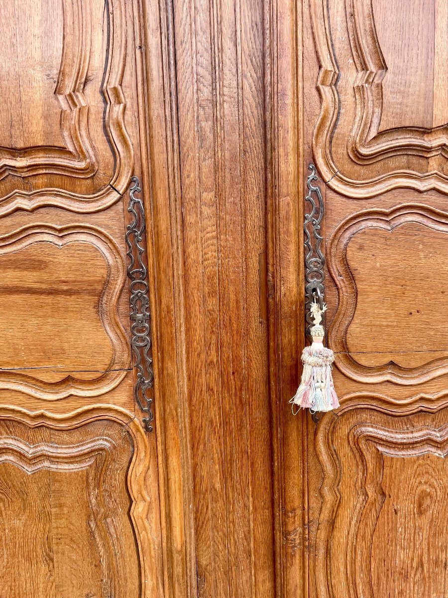 Armoire Régence Louis XIV En Chêne  d époque XVIIIem siècle.-photo-4