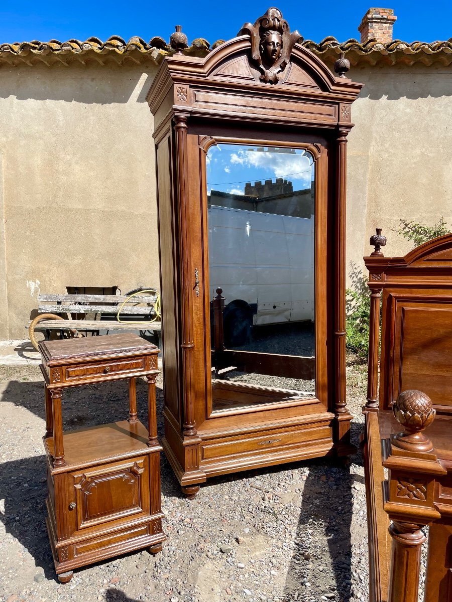 Louis XVI Style Bedroom In Walnut From The 19th Century -photo-3