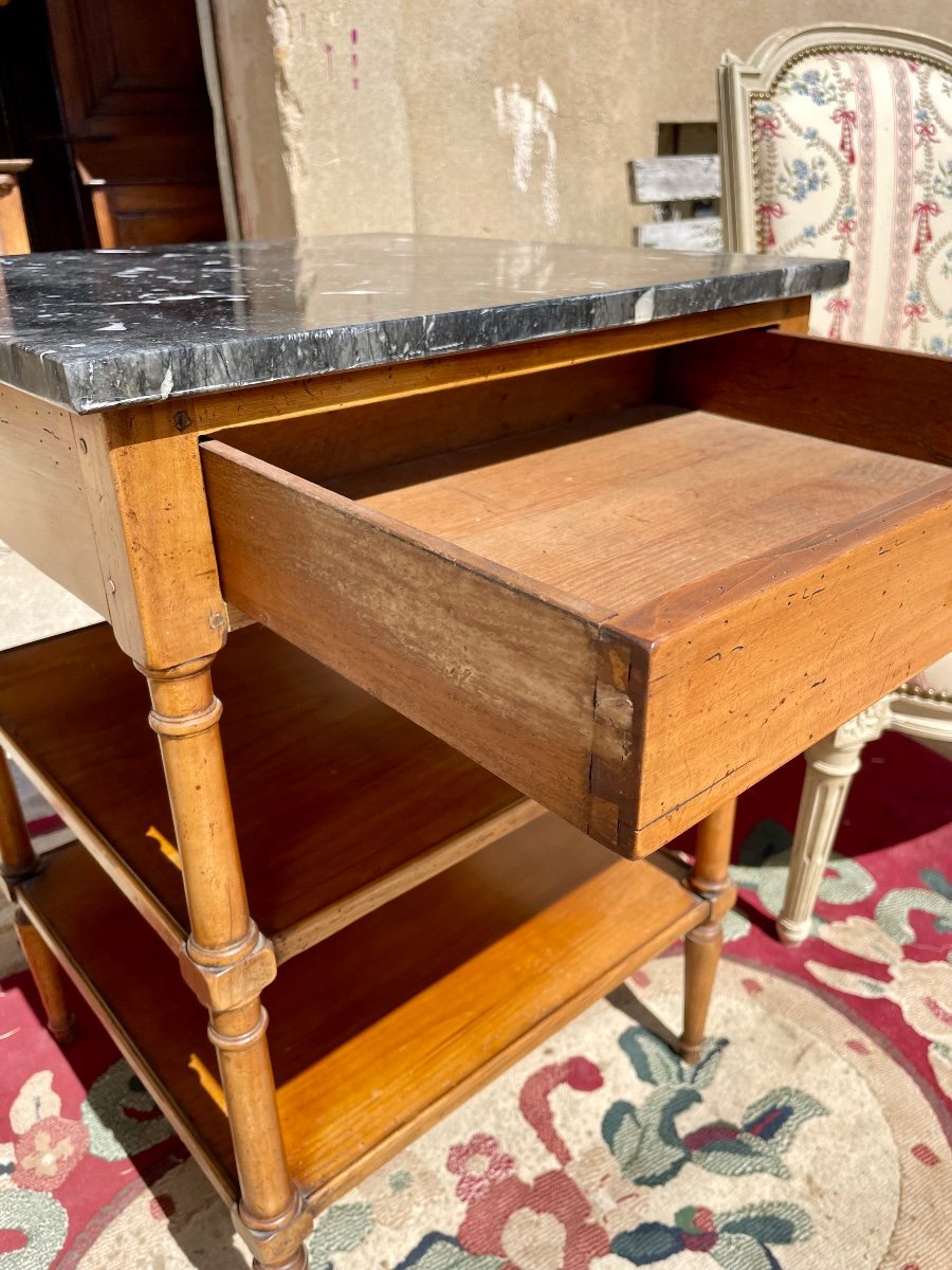 Console, Between Two Louis XVI, In Walnut, 18th Century.-photo-6