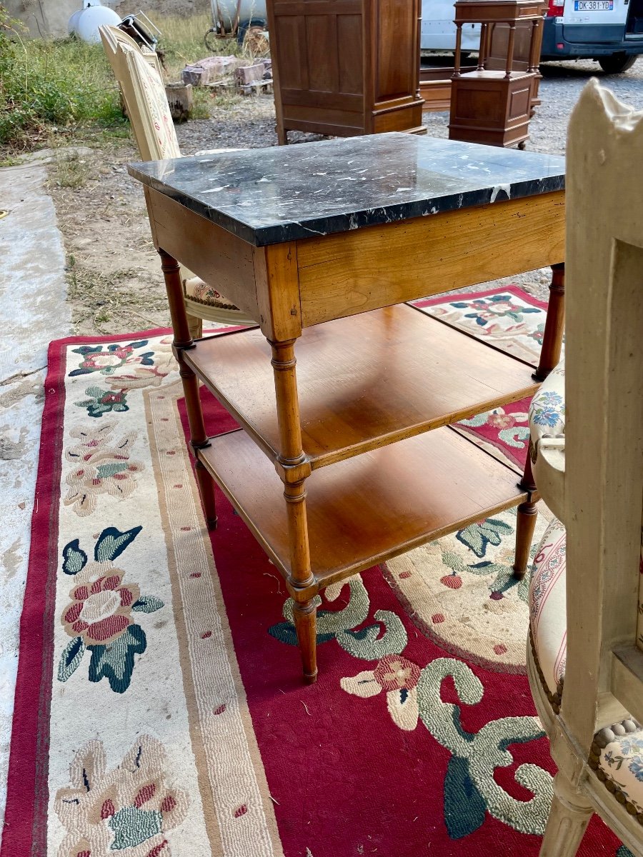 Console, Between Two Louis XVI, In Walnut, 18th Century.-photo-8