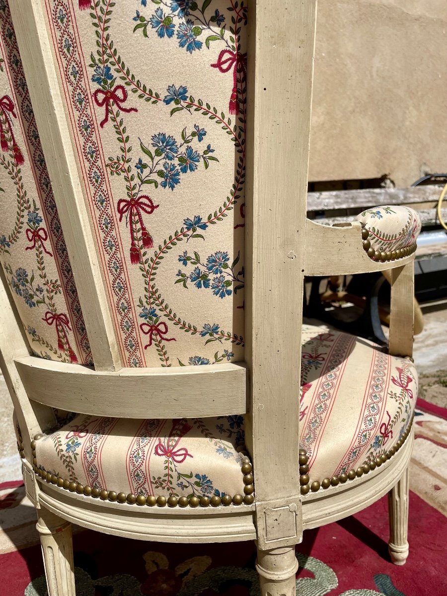 Paire  De Fauteuils  De Louis XVI D’époque, XIXem Siècle.-photo-8