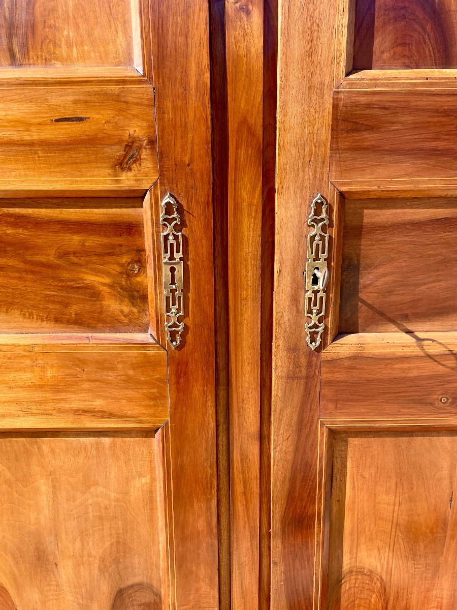 19th Century Restoration Cabinet In Walnut Wood.-photo-8