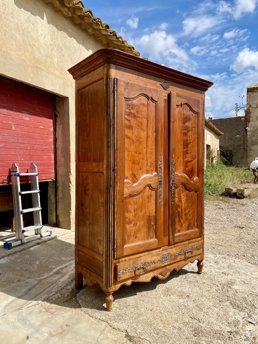 Wardrobe, Transition Louis XV, Louis XVI In Walnut From The 18th Century.-photo-3