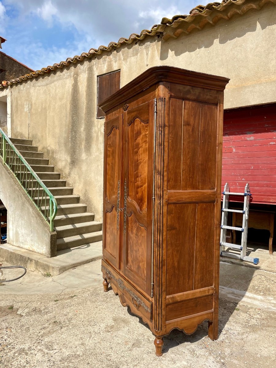 Wardrobe, Transition Louis XV, Louis XVI In Walnut From The 18th Century.-photo-1