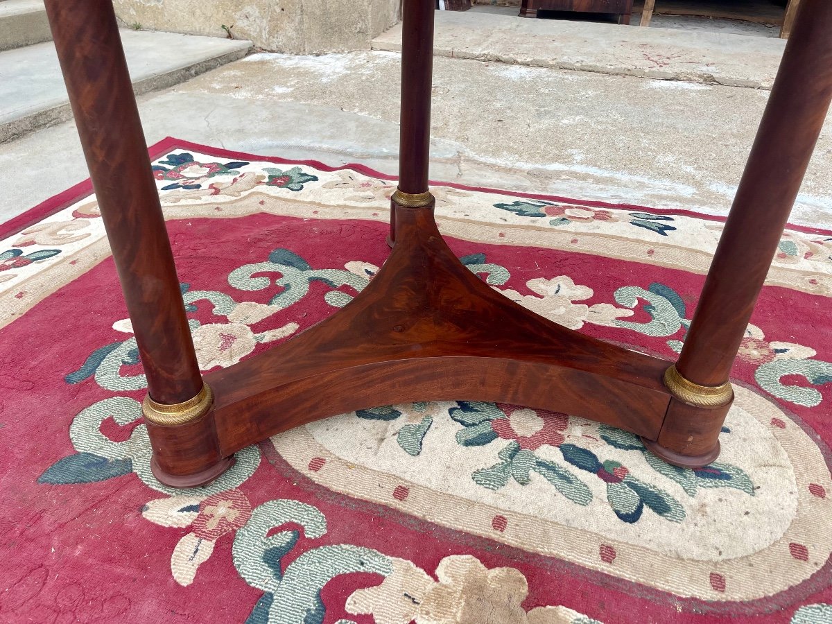 19th Century Empire Mahogany Pedestal Table.-photo-4