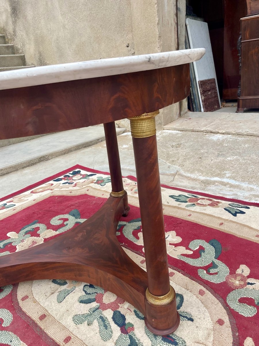 19th Century Empire Mahogany Pedestal Table.-photo-7