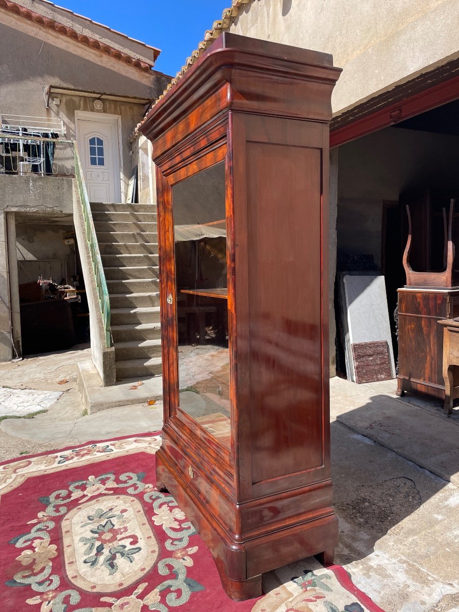 Library,,, Restoration In Mahogany, Flamed, 19th Century -photo-6