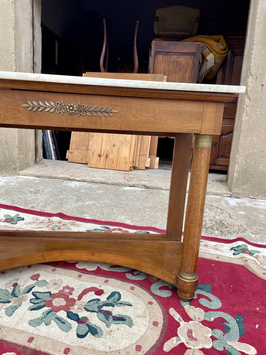 Console, Empire, à Colonne Détachées En Acajou D époque, 1900.-photo-4