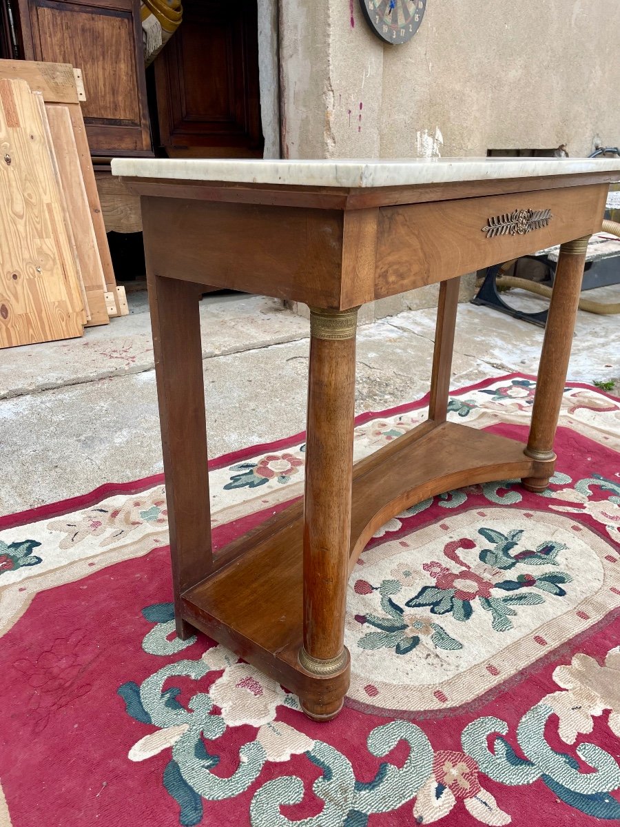 Console, Empire, à Colonne Détachées En Acajou D époque, 1900.-photo-2