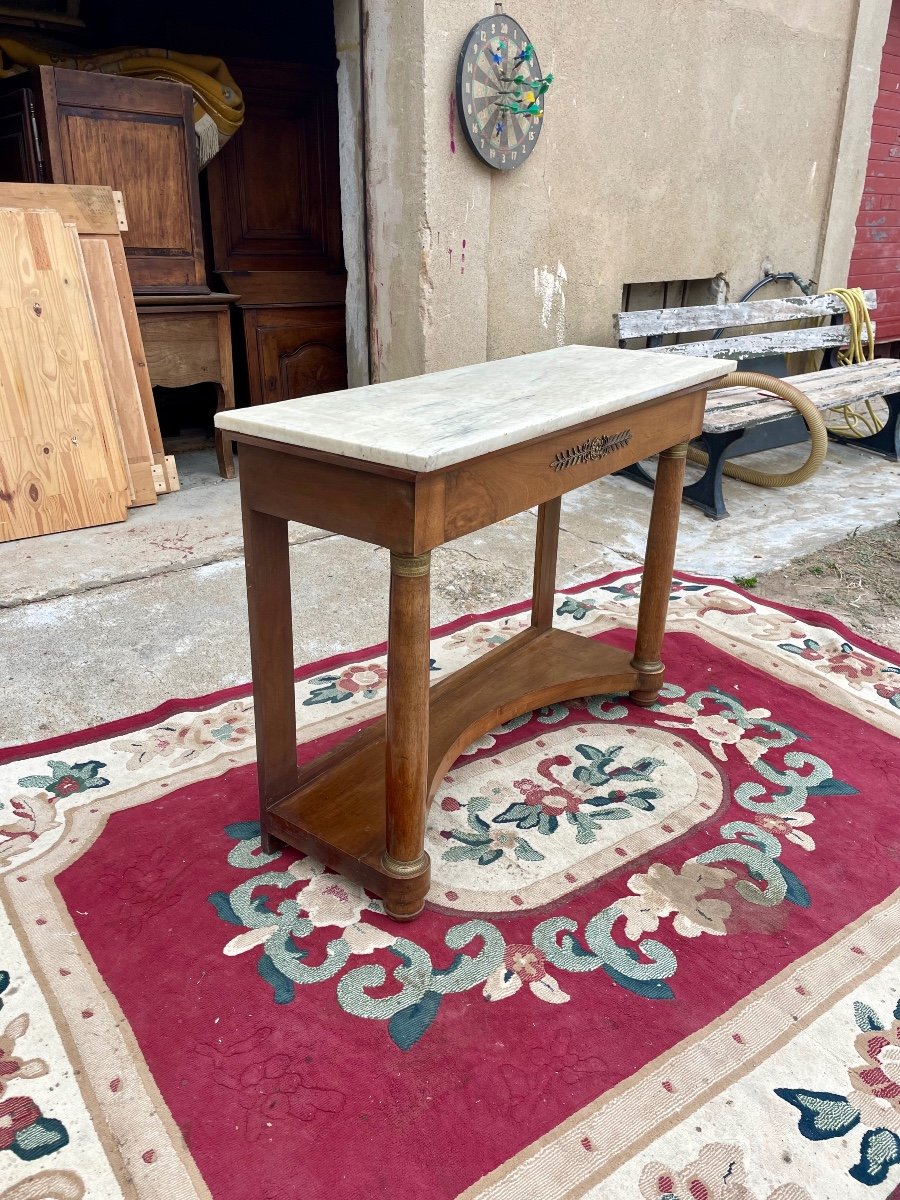 Console, Empire, à Colonne Détachées En Acajou D époque, 1900.-photo-3