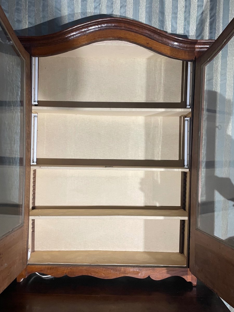 Display Cabinet, Bookcase, Louis XV, In Marquetry, Rosewood, 18th Century.-photo-3