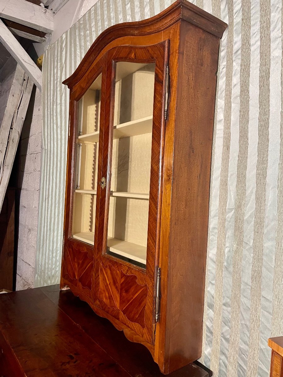 Display Cabinet, Bookcase, Louis XV, In Marquetry, Rosewood, 18th Century.-photo-5