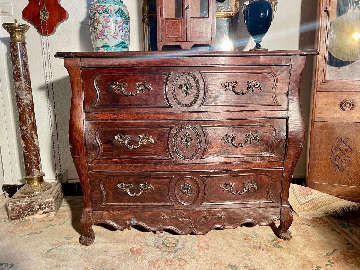 Commode, Louis XV, Tombeau, Bordelaise ,d’époque XIXé Siècle.-photo-2