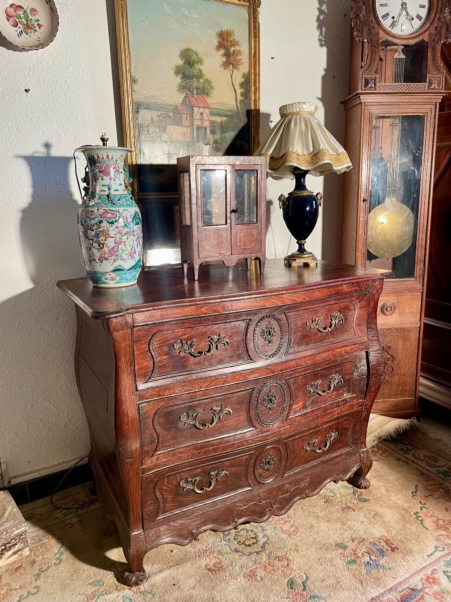 Commode, Louis XV, Tombeau, Bordelaise ,d’époque XIXé Siècle.-photo-3