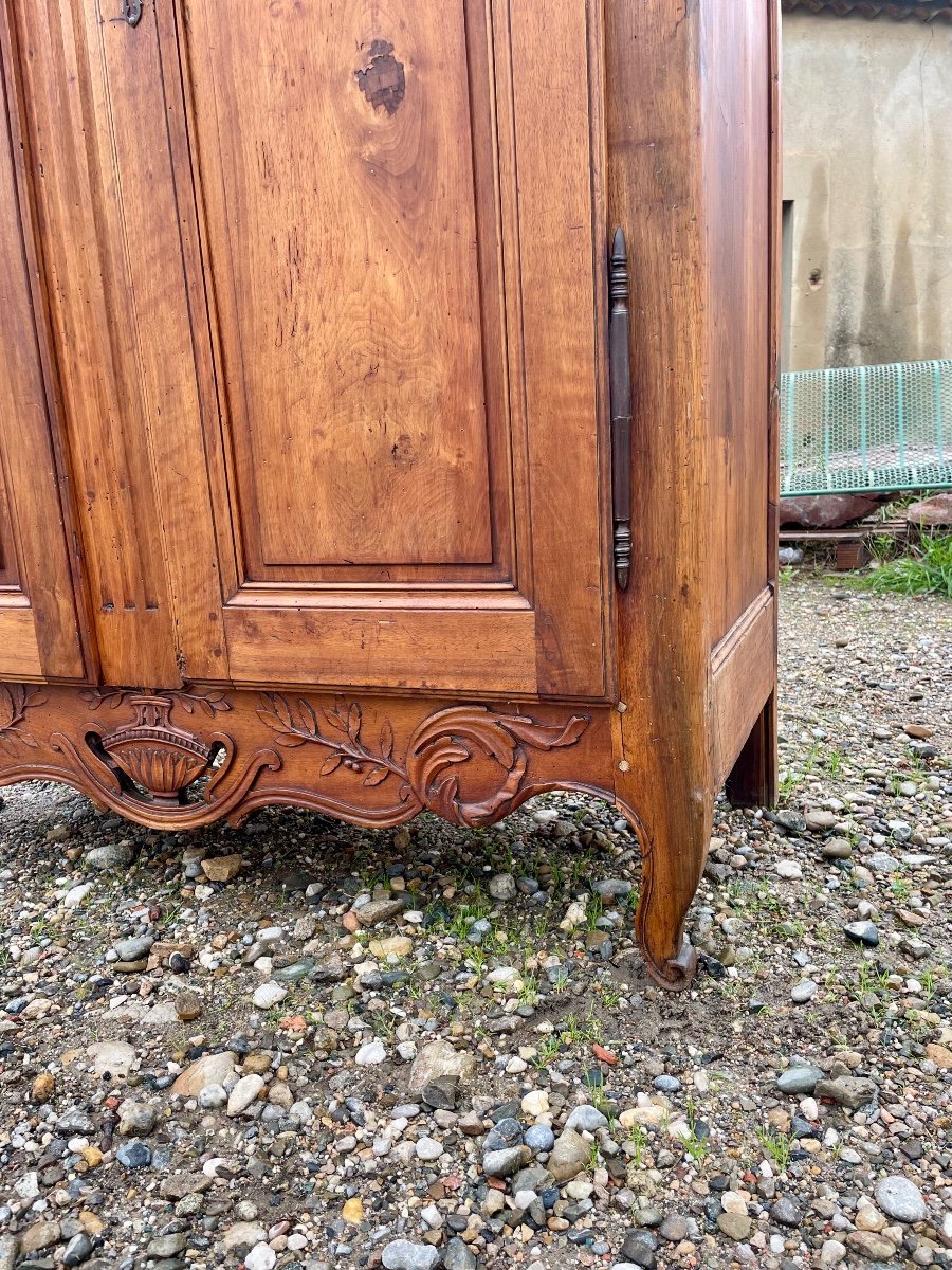 Louis XV Arlesian Provencal Wardrobe In Walnut, 18th Century.-photo-5