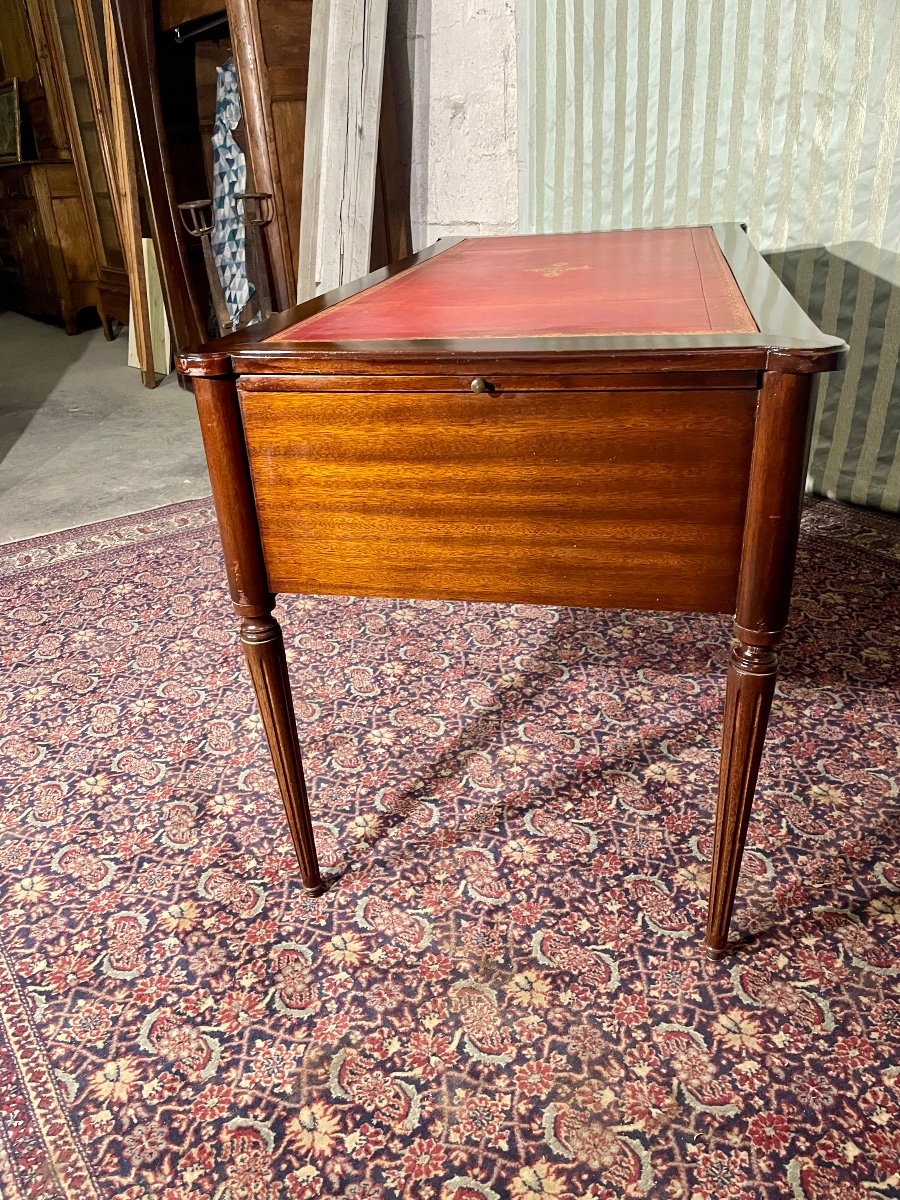 Bureau,, Double Face Louis XVI En Acajou époque, 1900.-photo-3