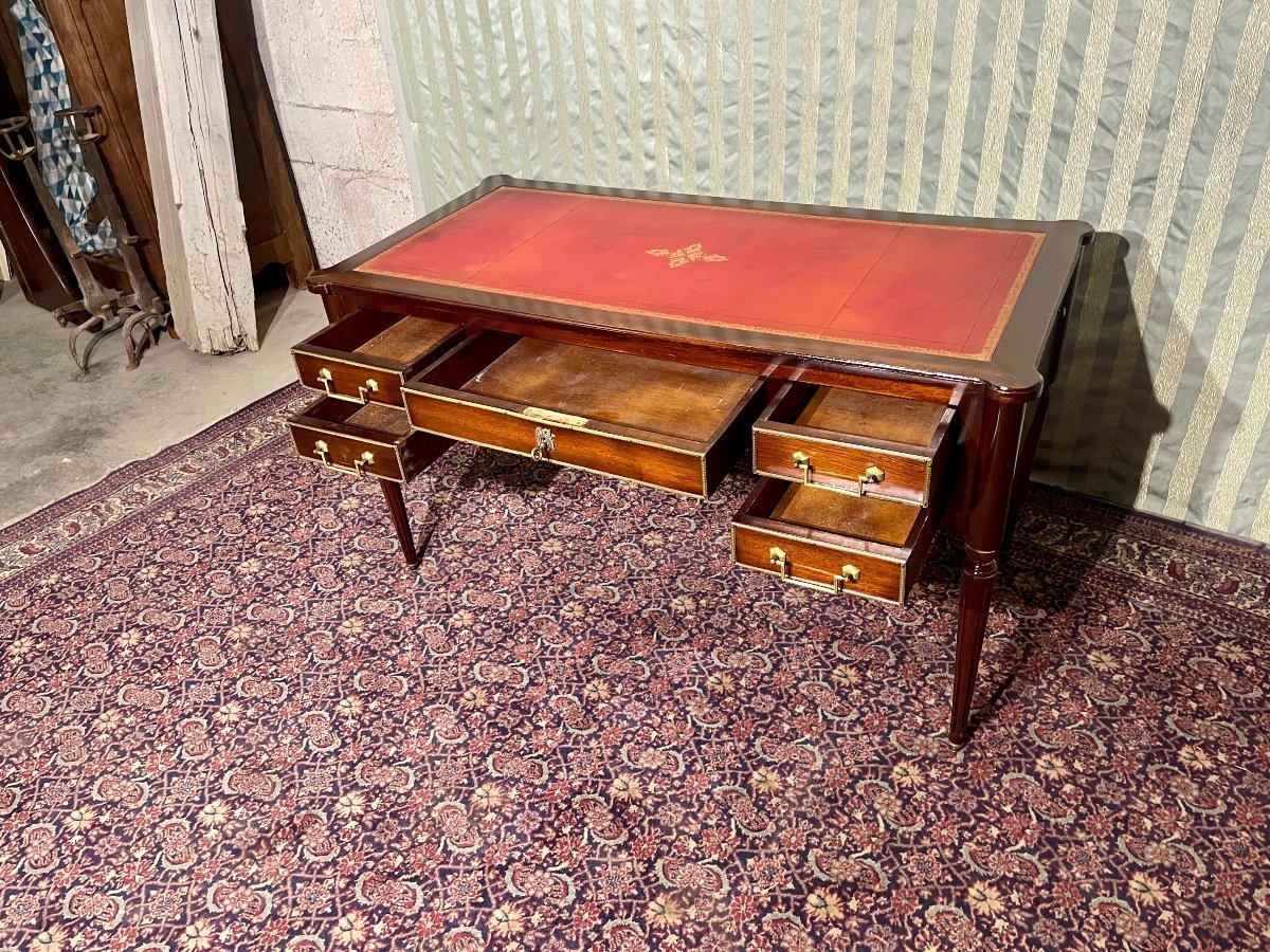 Bureau,, Double Face Louis XVI En Acajou époque, 1900.-photo-2