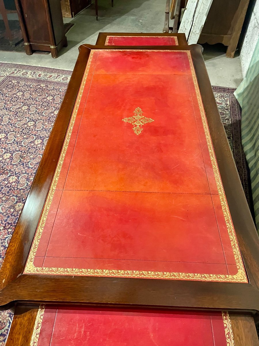 Bureau,, Double Face Louis XVI En Acajou époque, 1900.-photo-6