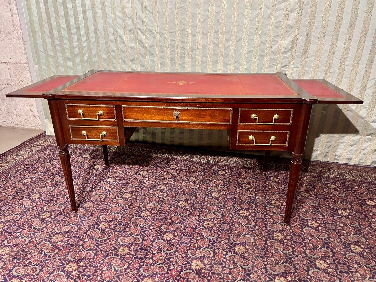 Bureau,, Double Face Louis XVI En Acajou époque, 1900.