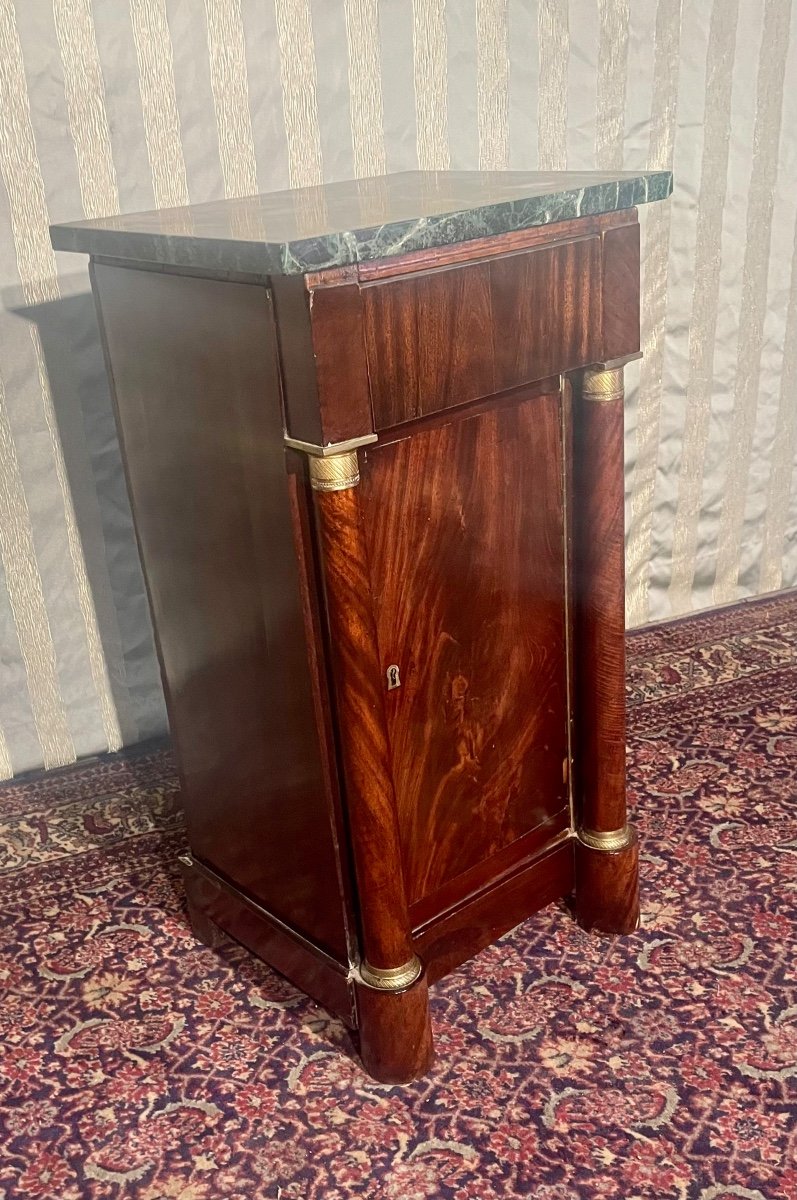 19th Century Empire Mahogany Bedside Table. -photo-2