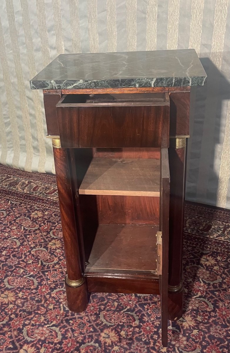 19th Century Empire Mahogany Bedside Table. -photo-4