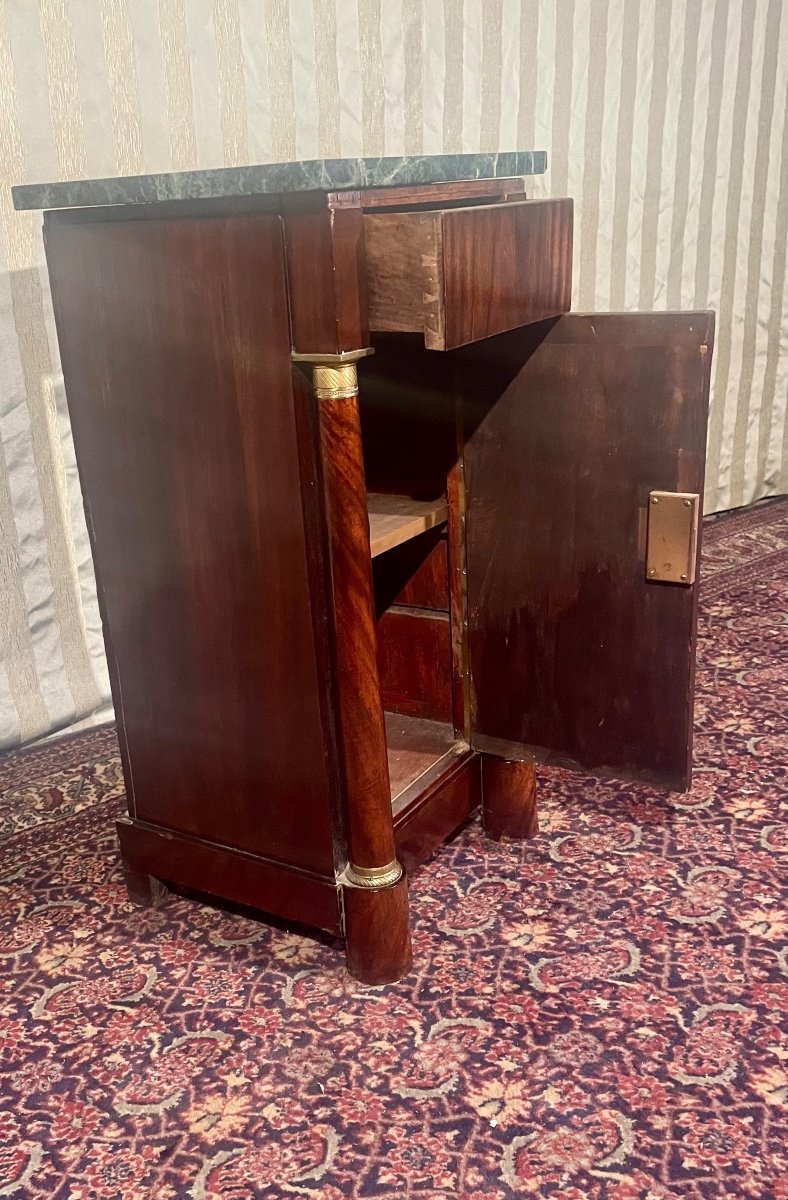 19th Century Empire Mahogany Bedside Table. -photo-1