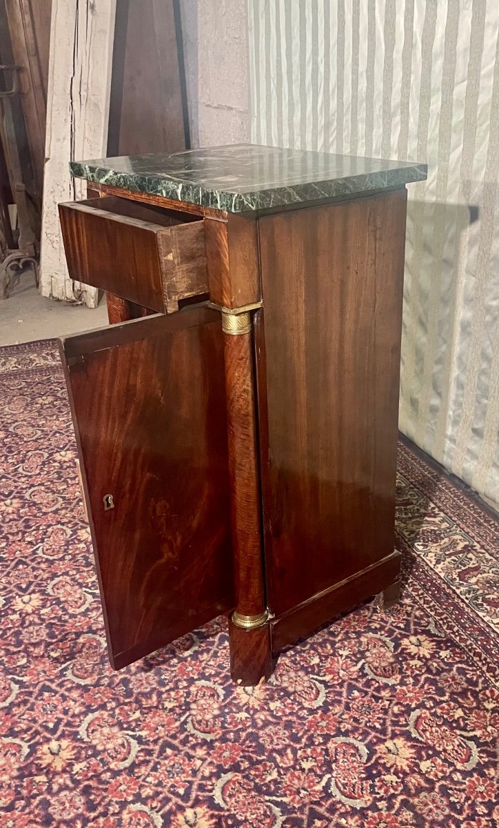 19th Century Empire Mahogany Bedside Table. -photo-2