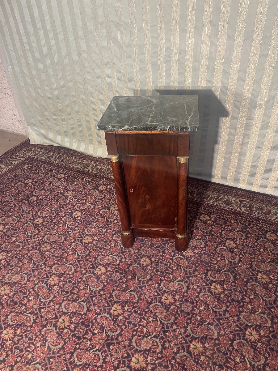 19th Century Empire Mahogany Bedside Table. 