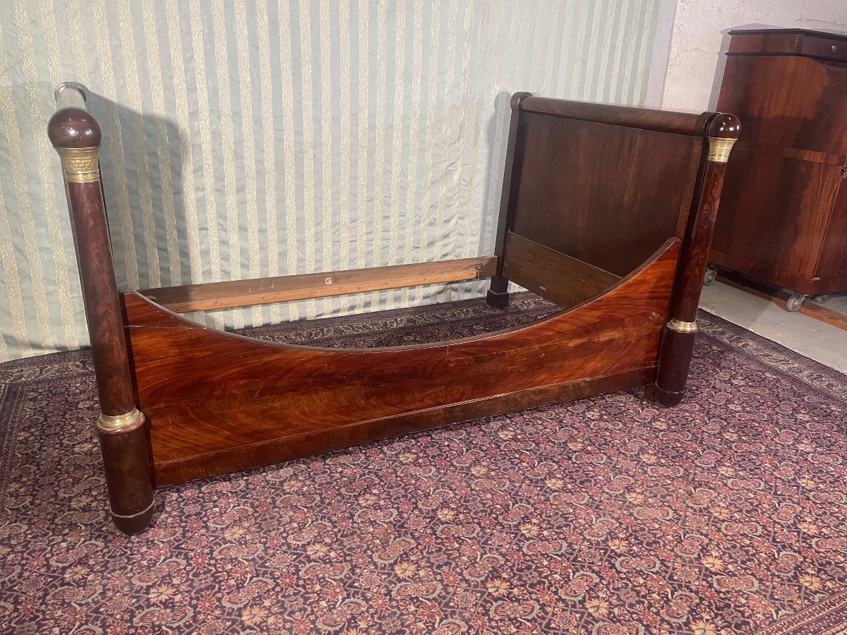 19th Century Empire Mahogany Bed.-photo-2