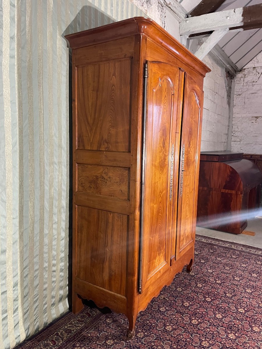 Armoire Louis XV En Merisier D époque XIXé Siècle.-photo-2