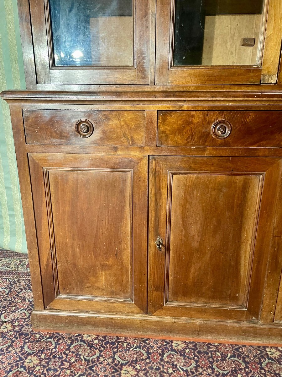 Buffet, Eight Doors Library,,, Restoration In Walnut, 19th Century.-photo-3